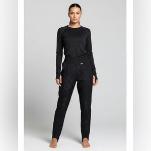 Vtg Hot Chillys Womens Medium Wool Schoeller Legging Stirrup Ski Pant Black M